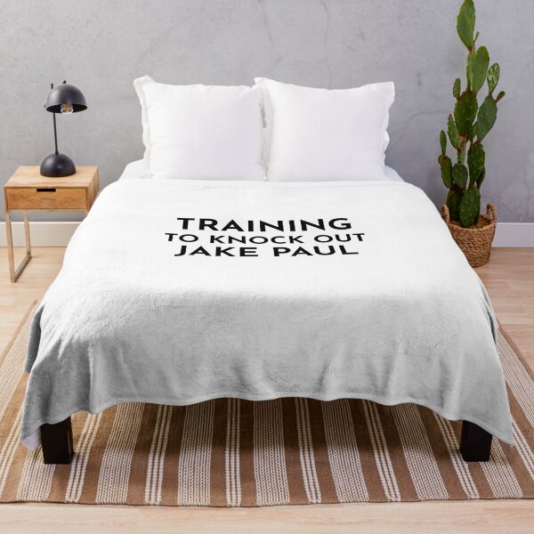 Training to Knock Out Jake Paul Throw Blanket RB1306 product Offical jake paul Merch