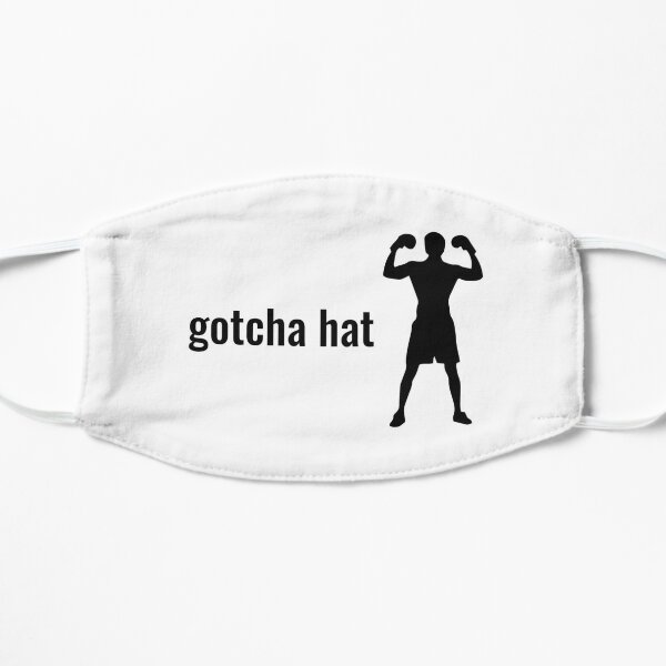 Gotcha Hat - Jake Paul phrase in black text with boxer silhouette Flat Mask RB1306 product Offical jake paul Merch